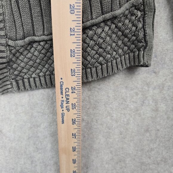 DKNY Jeans Womens XL Gray Full Zip Knit Sweater With Collar Ramie & Cotton Blend - Picture 5 of 6